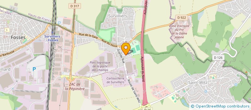 localisation de l'entreprise MONSIEUR ROMAIN BRUIANT  SURVILLIERS