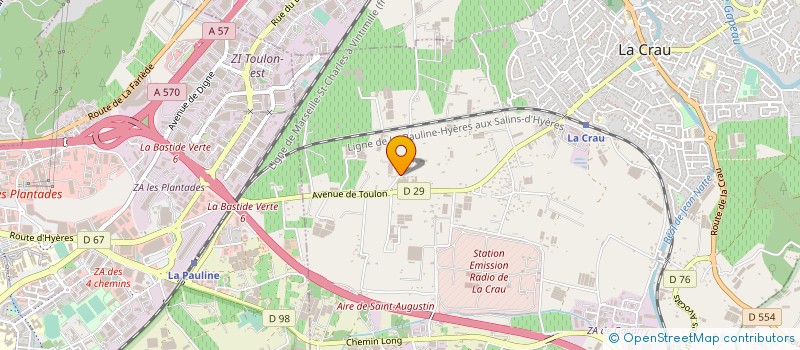 localisation de l'entreprise MONSIEUR ROMAIN BRUN à LA CRAU
