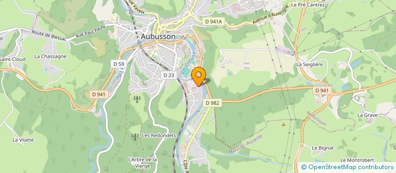localisation de l'entreprise MONSIEUR ROMAIN BUSSIERE à AUBUSSON