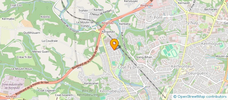 localisation de l'entreprise MONSIEUR ROMAIN CADORET  QUIMPER