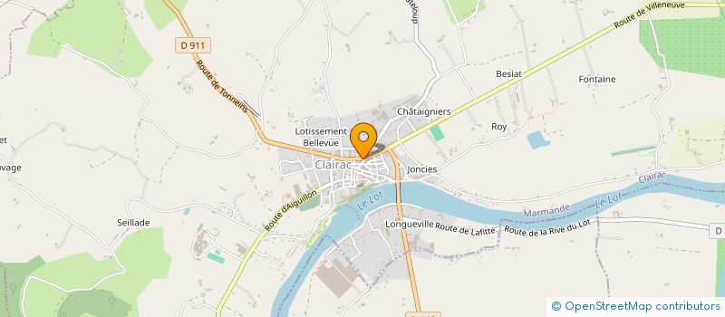 localisation de l'entreprise MONSIEUR ROMAIN CAHU  CLAIRAC