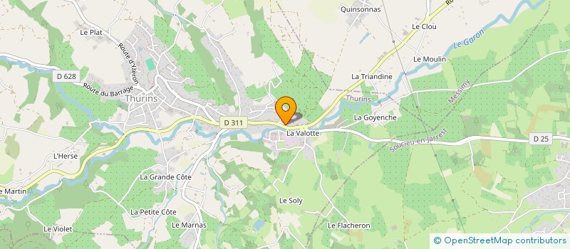 localisation de l'entreprise MONSIEUR ROMAIN CARDON à THURINS