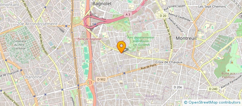 localisation de l'entreprise MONSIEUR ROMAIN CHABROL  BAGNOLET