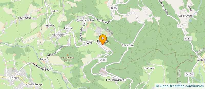localisation de l'entreprise MONSIEUR ROMAIN CHAMBODUT à ARCINGES