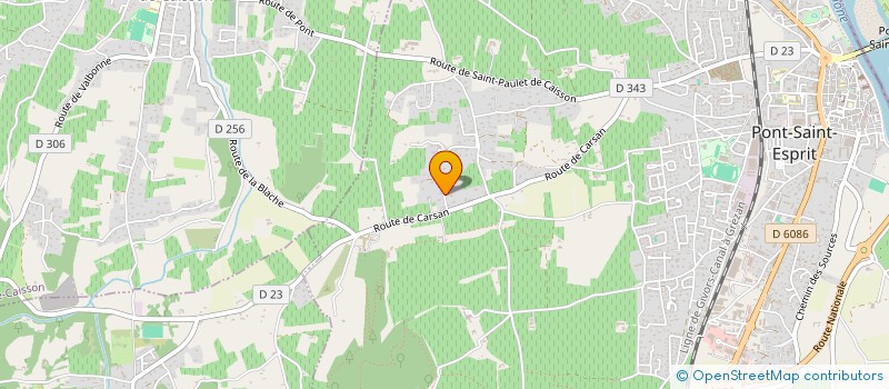 localisation de l'entreprise MONSIEUR ROMAIN CHARPENTIER  PONT-SAINT-ESPRIT