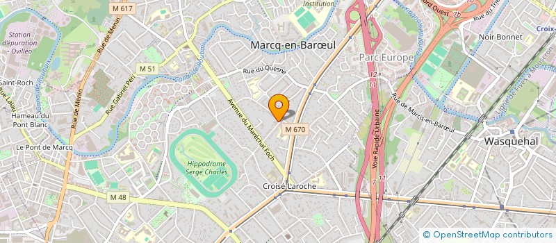 localisation de l'entreprise MONSIEUR ROMAIN CHARRIERE à MARCQ-EN-BARŒUL