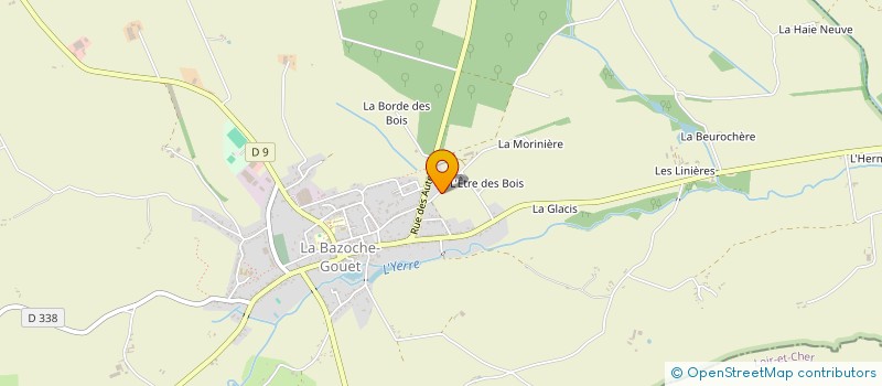 localisation de l'entreprise MONSIEUR ROMAIN CHAUDUN à LA BAZOCHE-GOUET