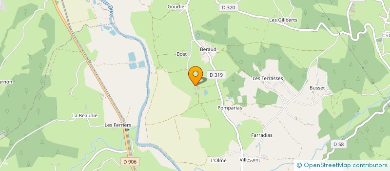 localisation de l'entreprise MONSIEUR ROMAIN CHAUFFOUR  ESCOUTOUX