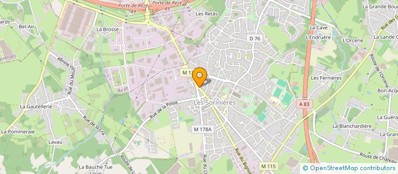 localisation de l'entreprise MONSIEUR ROMAIN CHAUMONT  LES SORINIERES