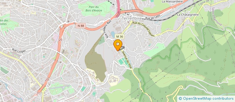 localisation de l'entreprise MONSIEUR ROMAIN CHAVANT  SAINT-ETIENNE