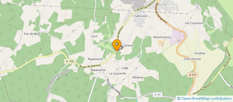 localisation de l'entreprise MONSIEUR ROMAIN CHOLET  SAINT-MARTIAL-DE-VALETTE