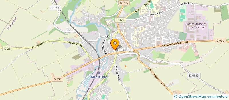 localisation de l'entreprise MONSIEUR ROMAIN CHOPIN à MONTDIDIER