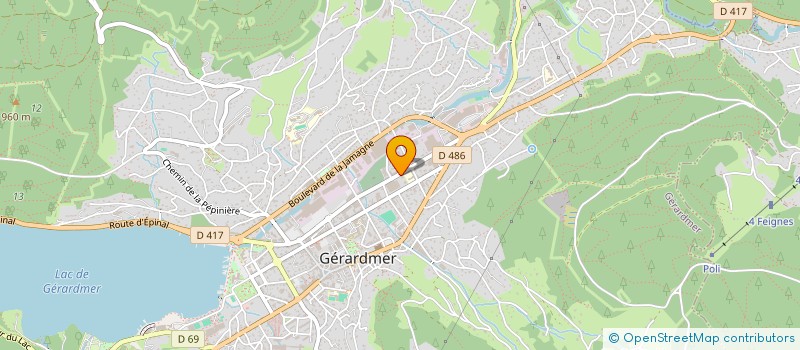localisation de l'entreprise MONSIEUR ROMAIN COLLART à GERARDMER