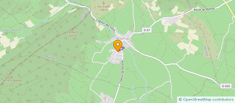 localisation de l'entreprise MONSIEUR ROMAIN COUTAREL  MAILHAC