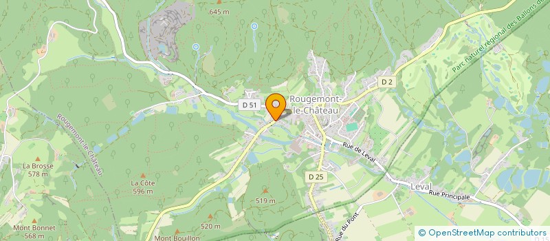 localisation de l'entreprise MONSIEUR ROMAIN CUENAT à ROUGEMONT-LE-CHATEAU