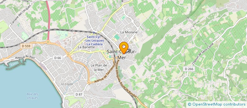 localisation de l'entreprise MONSIEUR ROMAIN CUVELIER à SAINT-CYR-SUR-MER