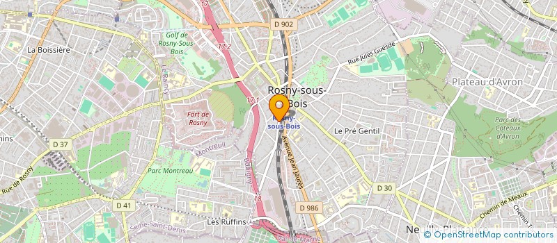localisation de l'entreprise MONSIEUR ROMAIN DA COSTA à ROSNY-SOUS-BOIS