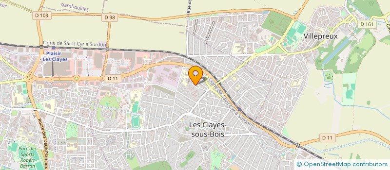 localisation de l'entreprise MONSIEUR ROMAIN DA SILVA  LES CLAYES-SOUS-BOIS