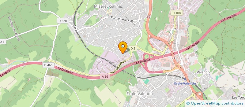 localisation de l'entreprise MONSIEUR ROMAIN DANIEL  MISEREY-SALINES