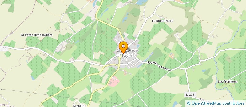 localisation de l'entreprise MONSIEUR ROMAIN DARRENOUGUE  BELLEVIGNE-EN-LAYON