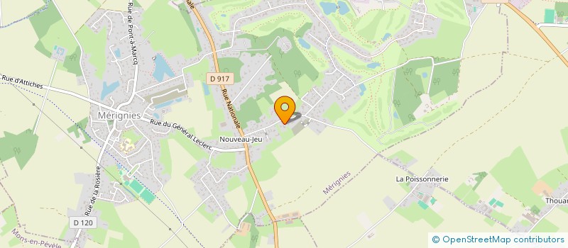 localisation de l'entreprise MONSIEUR ROMAIN DE BELS  MERIGNIES