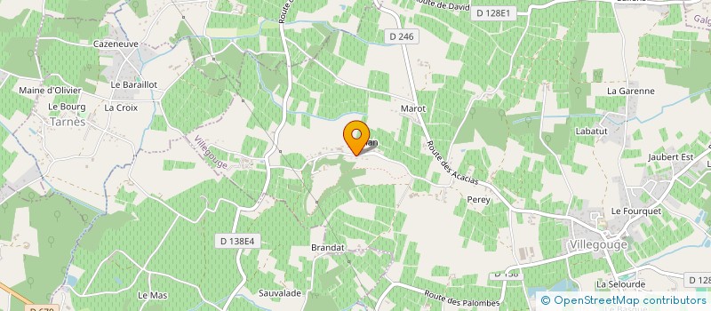 localisation de l'entreprise MONSIEUR ROMAIN DE CHECCHI  VILLEGOUGE