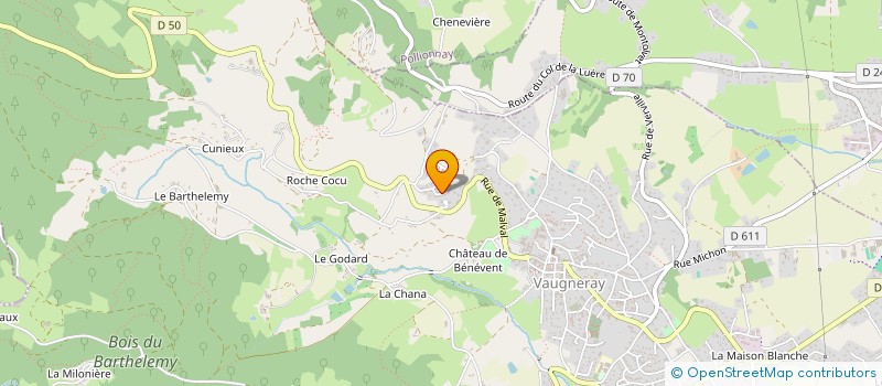 localisation de l'entreprise MONSIEUR ROMAIN DEBIZE  VAUGNERAY