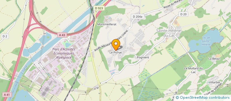 localisation de l'entreprise MONSIEUR ROMAIN DELOISON  SAINTE-HELENE-DU-LAC