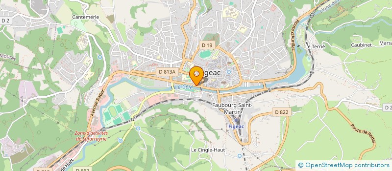 localisation de l'entreprise MONSIEUR ROMAIN DELPON  FIGEAC