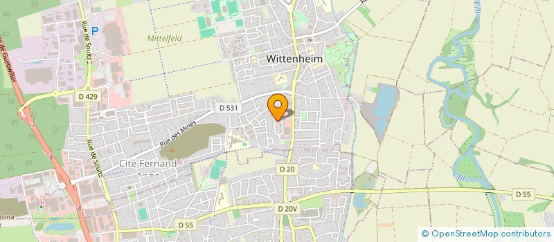 localisation de l'entreprise MONSIEUR ROMAIN DENTZ  WITTENHEIM