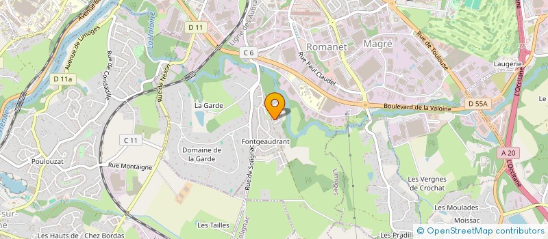 localisation de l'entreprise MONSIEUR ROMAIN DESCHAMPS à LIMOGES