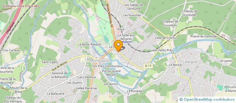 localisation de l'entreprise MONSIEUR ROMAIN DRAGUE  MONTBAZON