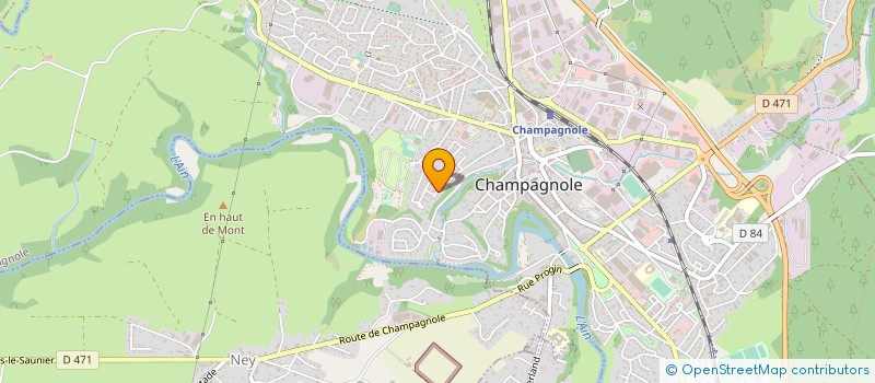 localisation de l'entreprise MONSIEUR ROMAIN DUBAT à CHAMPAGNOLE
