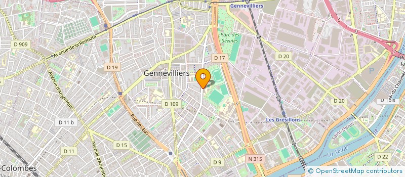 localisation de l'entreprise MONSIEUR ROMAIN DUFFAU à GENNEVILLIERS