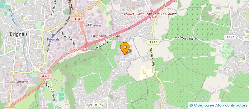 localisation de l'entreprise MONSIEUR ROMAIN DUFOUR  VOURLES