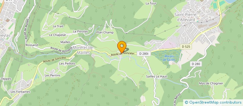 localisation de l'entreprise MONSIEUR ROMAIN DUPELOUX-DESGRANGES  CRETS EN BELLEDONNE