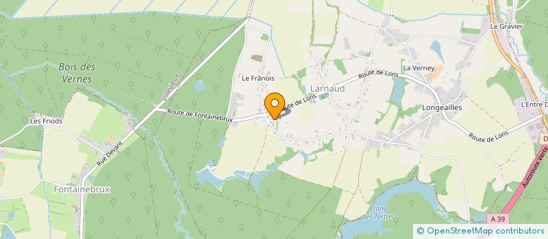 localisation de l'entreprise MONSIEUR ROMAIN DUVAL à LARNAUD
