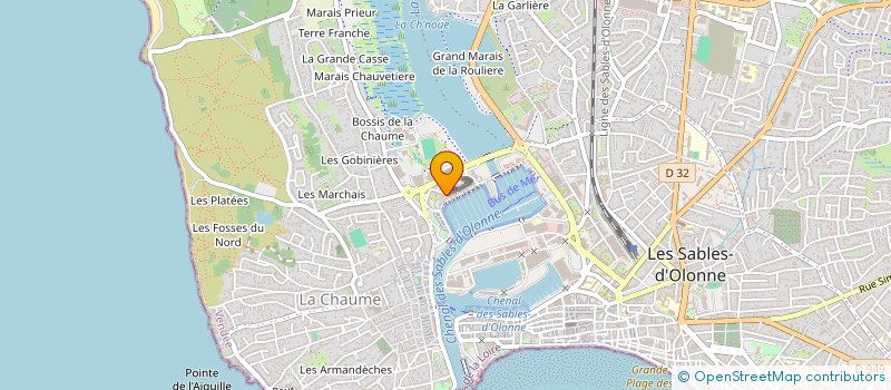 localisation de l'entreprise MONSIEUR ROMAIN FORE à LES SABLES D'OLONNE