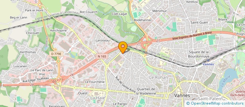 localisation de l'entreprise MONSIEUR ROMAIN FORET à VANNES