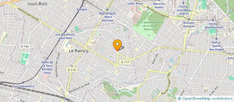 localisation de l'entreprise MONSIEUR ROMAIN FOUCHET  LE RAINCY