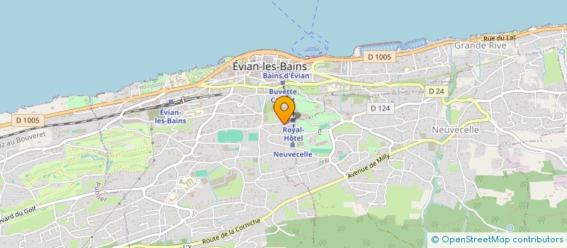 localisation de l'entreprise MONSIEUR ROMAIN FOUQUET  EVIAN-LES-BAINS