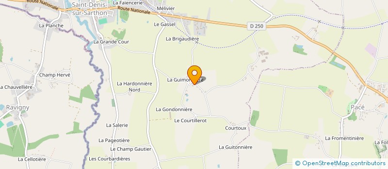 localisation de l'entreprise MONSIEUR ROMAIN FROUARD à SAINT-DENIS-SUR-SARTHON