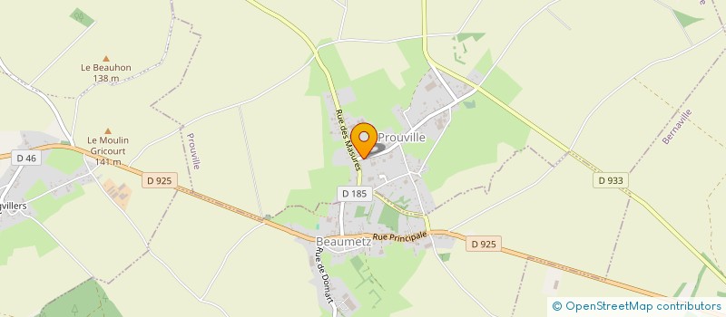 localisation de l'entreprise MONSIEUR ROMAIN GALLAND  PROUVILLE