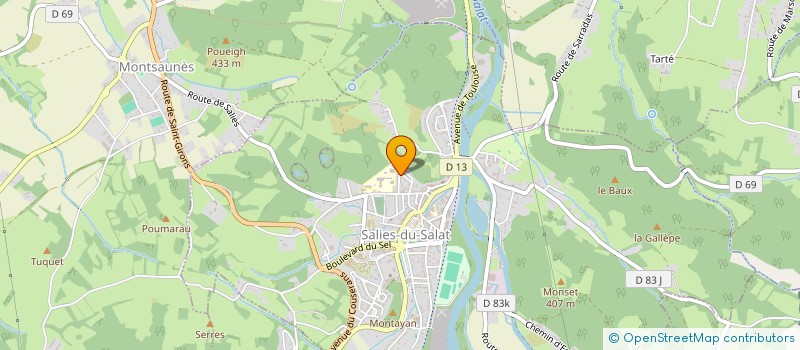 localisation de l'entreprise MONSIEUR ROMAIN GARNIER  SALIES-DU-SALAT