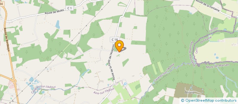 localisation de l'entreprise MONSIEUR ROMAIN GARRALON  CAZERES-SUR-L'ADOUR