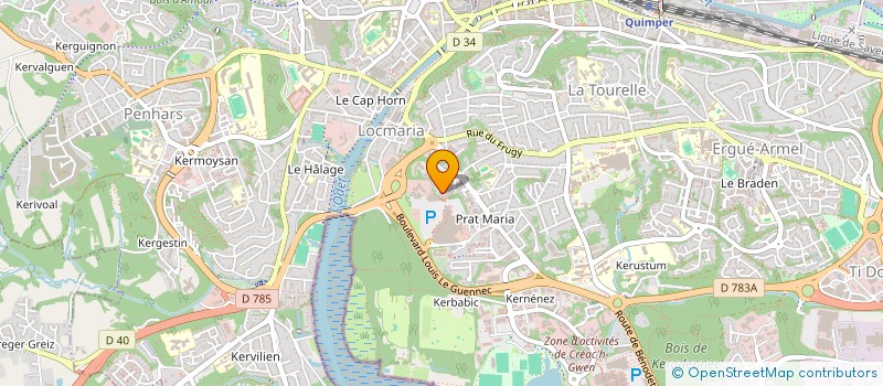 localisation de l'entreprise MONSIEUR ROMAIN GOAER  QUIMPER