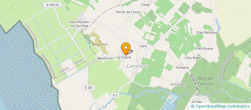 localisation de l'entreprise MONSIEUR ROMAIN GOURDET  SAINT-BONNET-SUR-GIRONDE