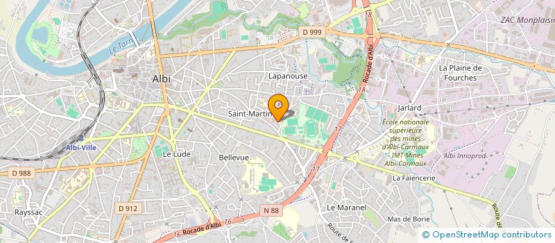 localisation de l'entreprise MONSIEUR ROMAIN GROUSSET à ALBI