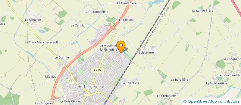 localisation de l'entreprise MONSIEUR ROMAIN GUEDON  L'HERBERGEMENT