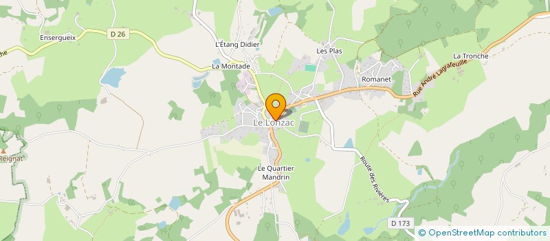 localisation de l'entreprise MONSIEUR ROMAIN GUICHON  LE LONZAC